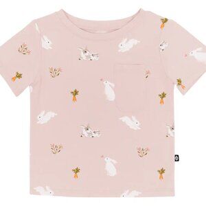 Kyte Baby - Toddler Crew Neck Tee - Blush Rabbit - 4T